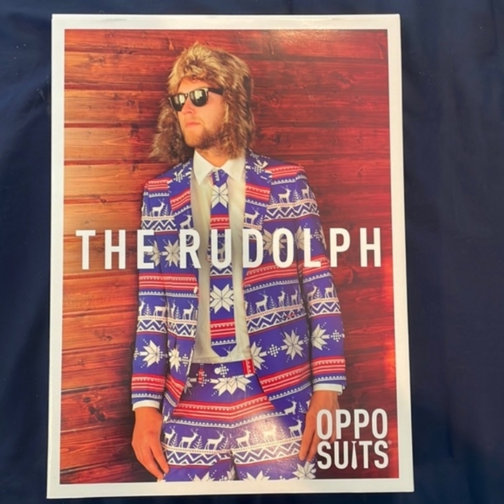 OppoSuits The Rudolph Men's Christmas Suit 42 - Picture 2 of 16